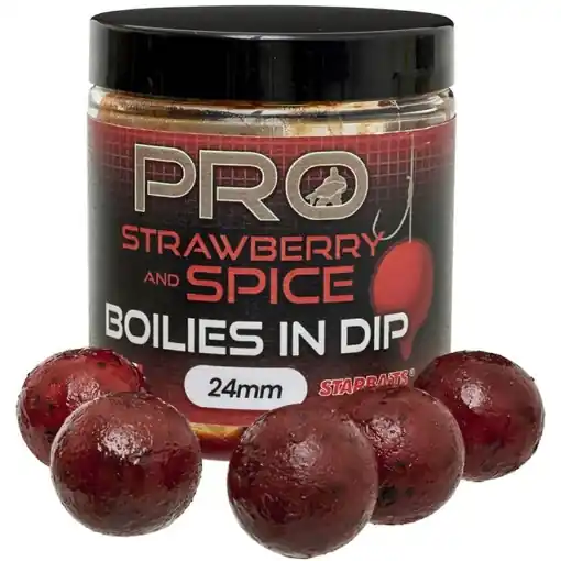 Sleva Starbaits Pro Boilies v dipu Strawberry Spice 20mm 150g