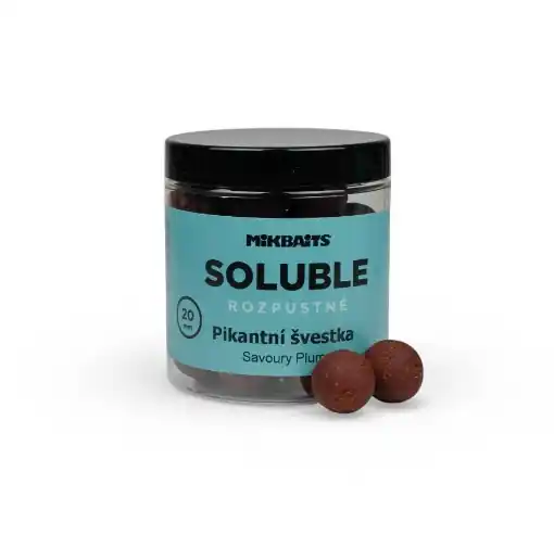 Vysoce Kvalitní Mikbaits Soluble Boilie Pikantní Švestka 20mm 250ml