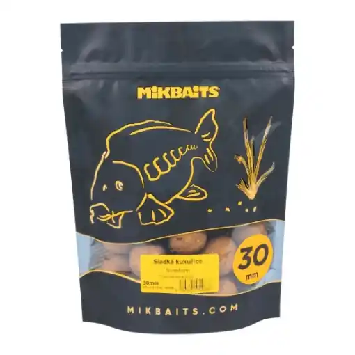 Mikbaits Corn Chips Boilies Süßer Mais 30mm 300g Oblíbený