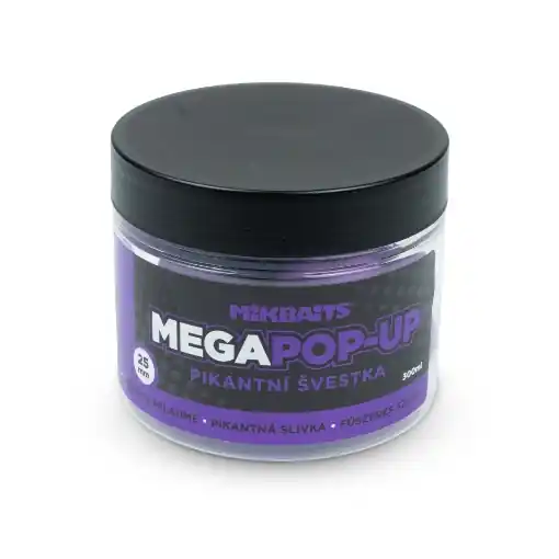 Originální Mikbaits Mega Fluo Pop-Ups Spicy Plum 25mm 300ml