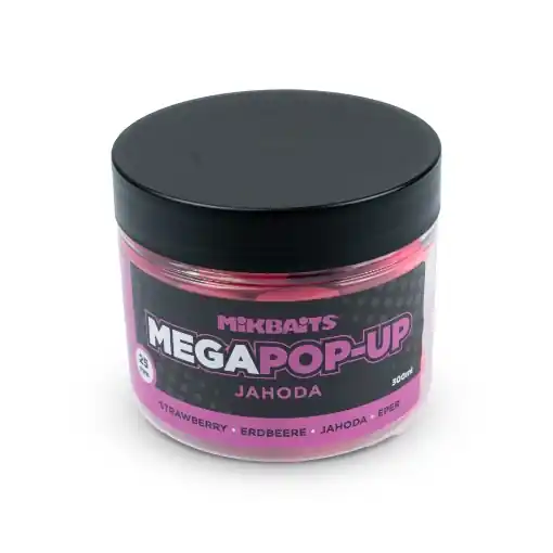 Oblíbený Mikbaits Mega Fluo Pop-Ups Strawberry 25mm 300ml