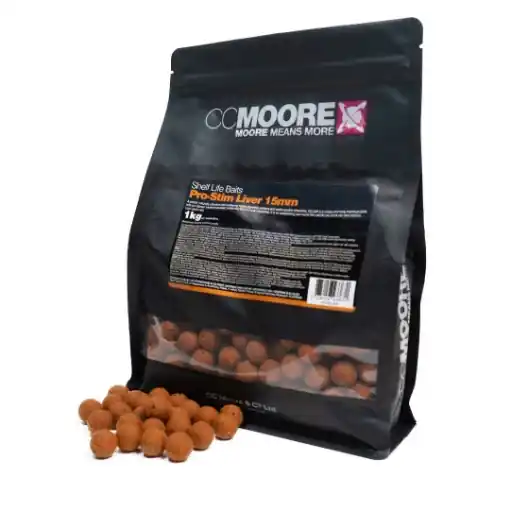CC Moore Pro-Stim Liver Boilies 15mm 1kg Přímo Od Výrobce