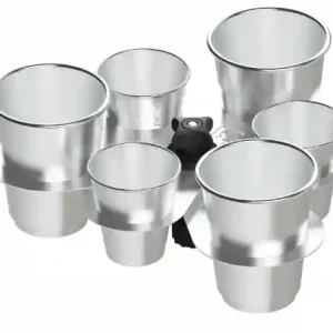 Cenový Hit Fasten Edelstahlbecher-Set mit Halter 6Stk