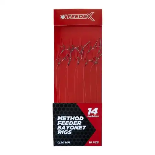 Dokud Zásoby Vydrží Feeder Expert Rig with Bayonet Size 14 10pcs Barbless