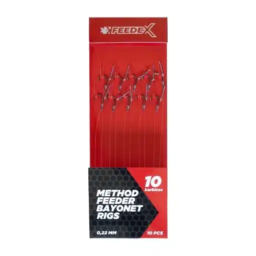 Feeder Expert Vorfach mit Bajonett Gr. 10 10Stk Barbless Originální