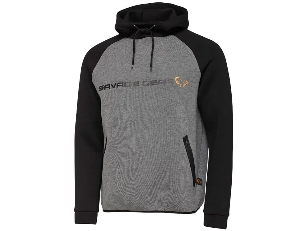 Poslední Šance Savage Gear Mikina Tec Foam Hoodie Dark Grey Melange