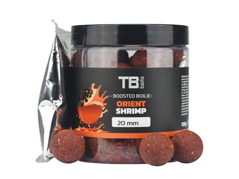 Sezónní Sleva TB Baits Boosterované Boilie Orient Shrimp 120 g