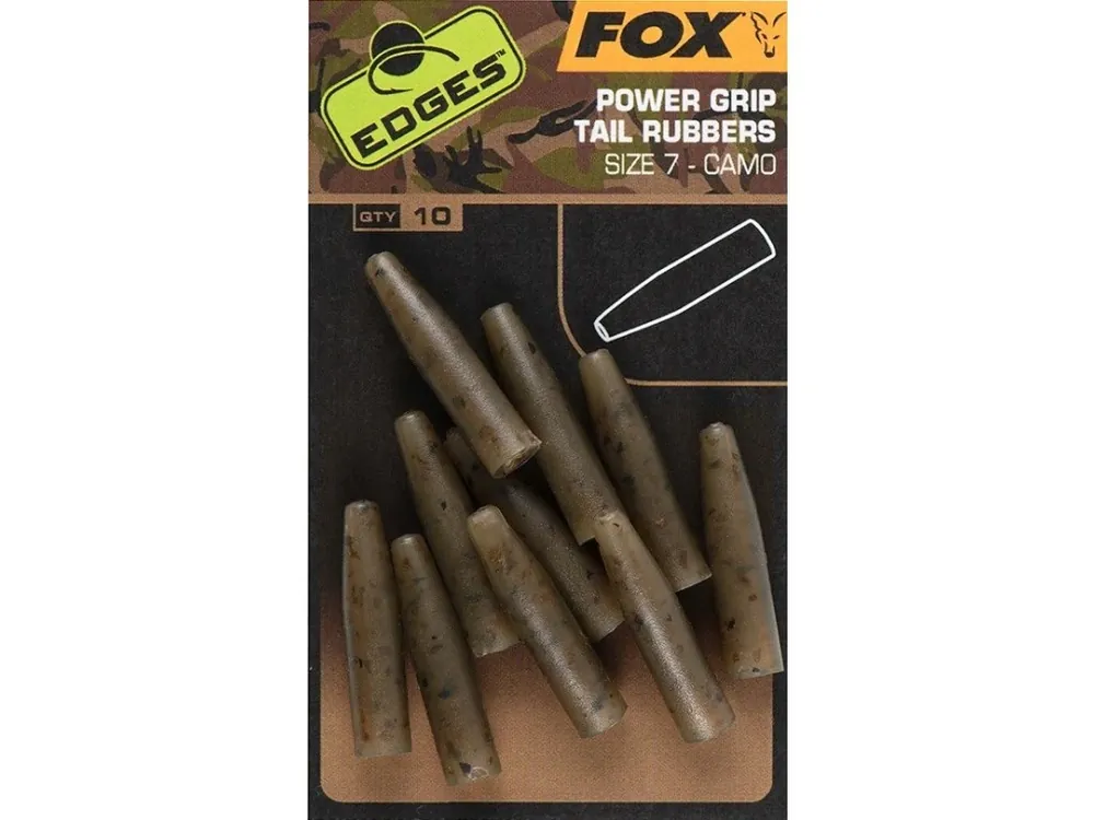Fox Převleky Edges Camo Powergrip Tail Rubbers 10 ks Velikost 7 Nejlepší Volba