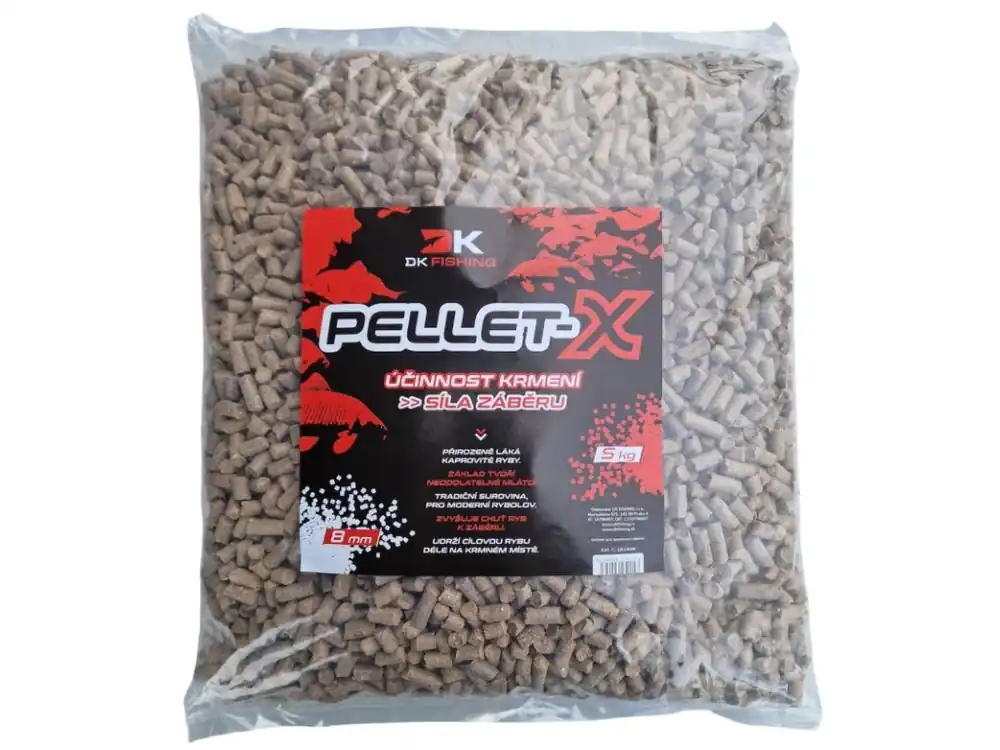 DK FISHING pelety z mláta PELLET-X 5kg 8mm Hit Sezóny
