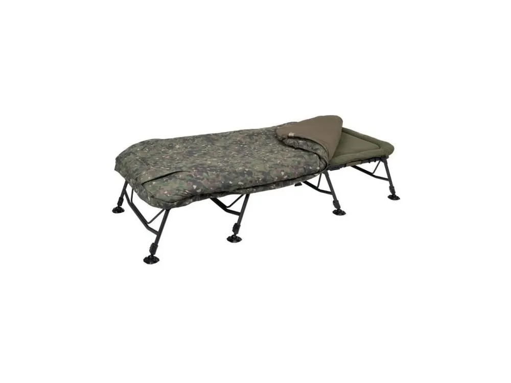 Trakker Lehátko se Spacákem RLX 8 Wide Camo Bed System Výprodej