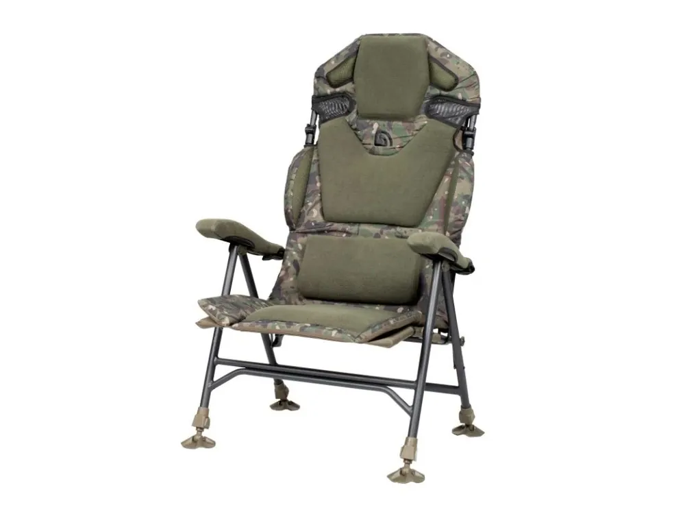 Trakker Křeslo Komfortní s Područkami Levelite Camo Longback Recliner Nízká Cena