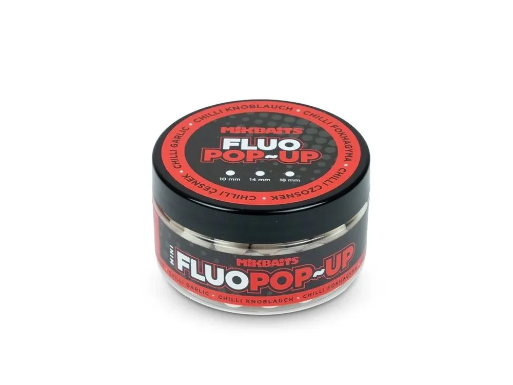 Autentický Mikbaits Mini Plovoucí Boilie Fluo Chilli Česnek 100 ml 10 mm