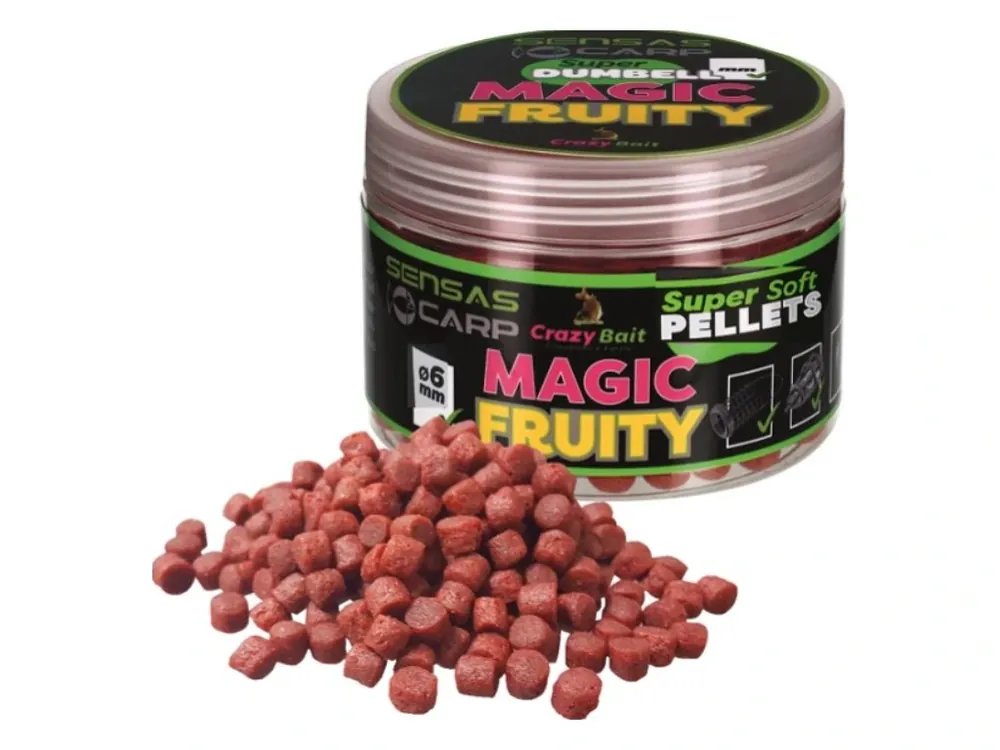 Nová Kolekce Sensas Pelety Super Soft Magic Fruity - Ovoce 6 mm 60 g