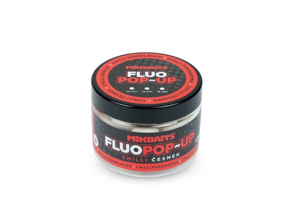 Mikbaits Plovoucí Boilie Fluo Chilli Česnek 150 ml Oblíbený
