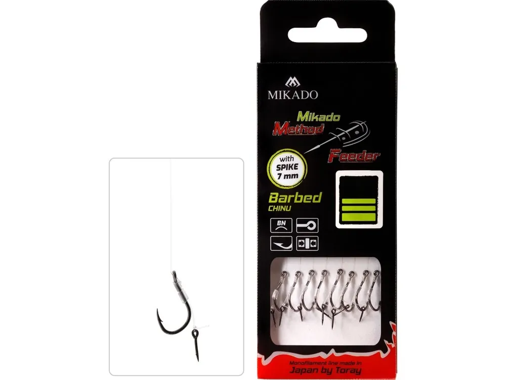 Objednat Nyní Mikado Návazec Method Feeder s Protihrotem Spike Monofilament/Chinu - 8 ks
