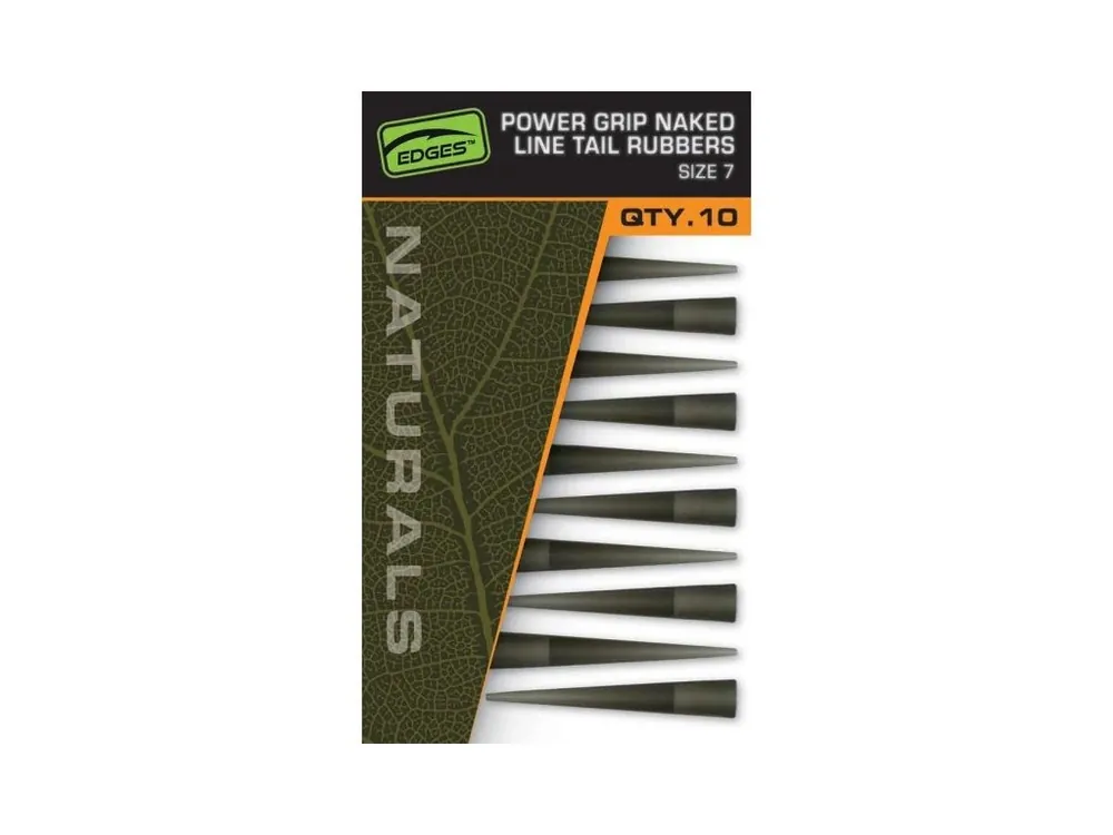 Fox Převleky Edges Naturals Power Grip Naked Line Tail Rubbers Size 7 10 ks Cenová Bomba