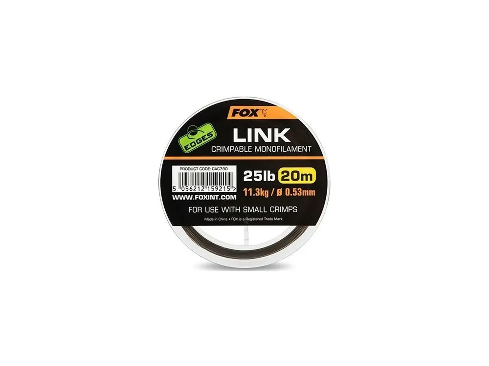 Fox Návazcový Vlasec Edges Link Trans Khaki Mono 20 m Nízká Cena