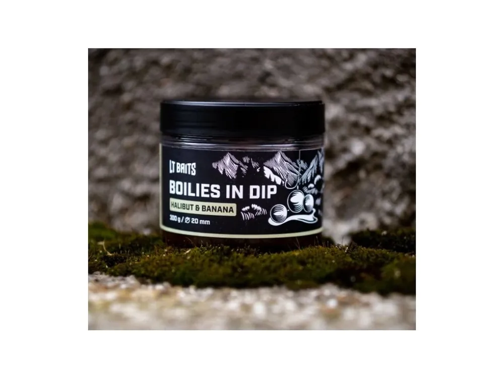 Aktuální LT Baits Dipované Boilies Halibut Banana 300g