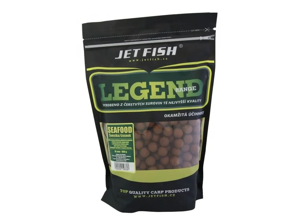 Jet Fish Boilie Legend Range Seafood + Švestka / Česnek Omezená Nabídka