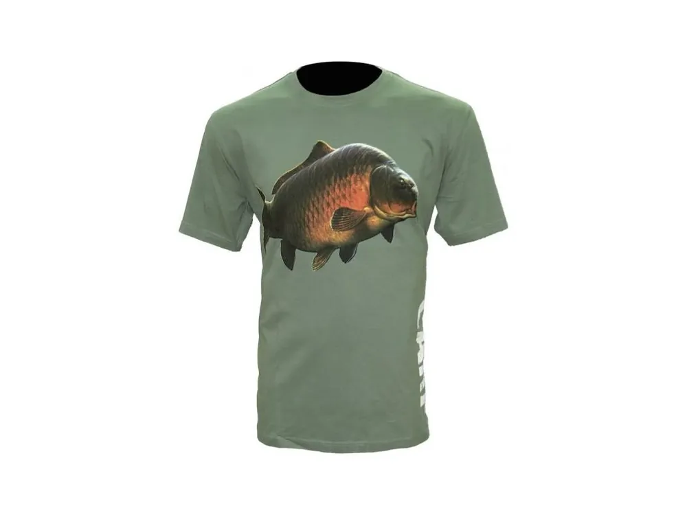 Cenová Bomba Zfish Tričko Carp T-Shirt Olive Green