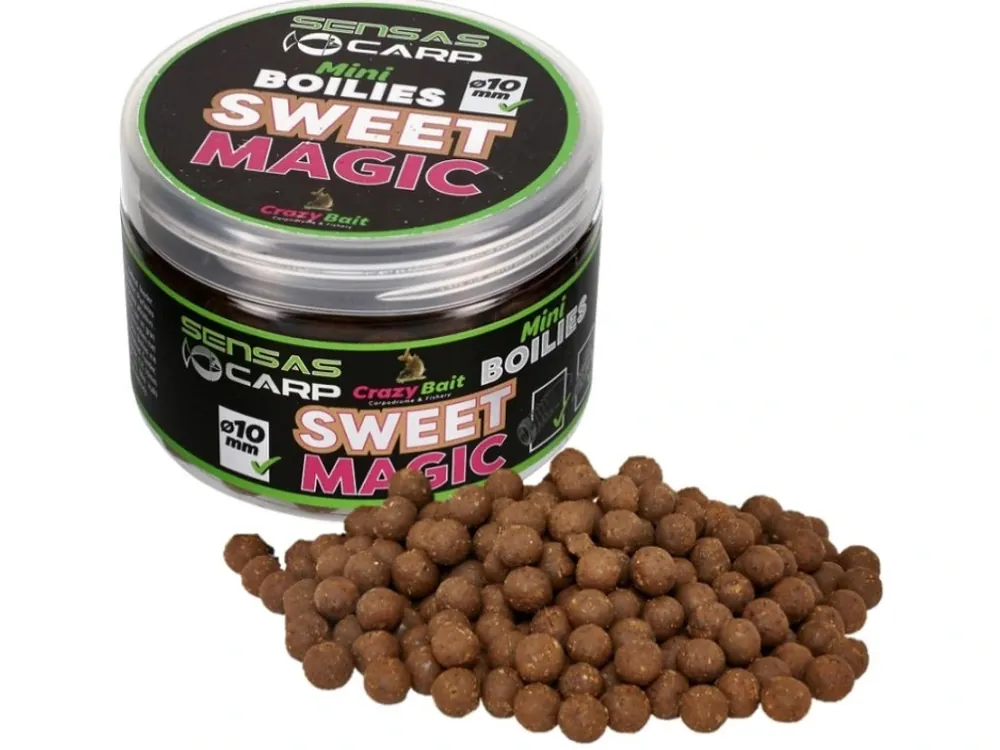 Sensas Mini Boilies Crazy Sweet Magic - Ryba 10 mm 80 g Nejprodávanější