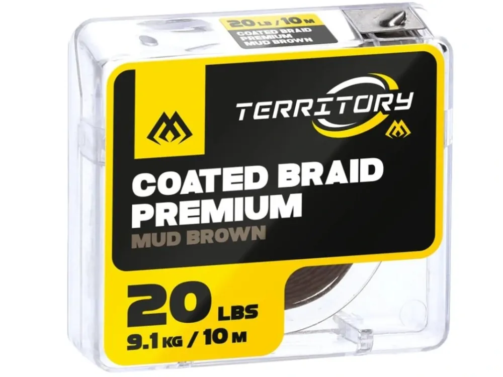 Sezónní Sleva Mikado Pletená Návazcová Šňůra COATED BRAID PREMIUM - Tmavě Hnědá 30lbs/10m