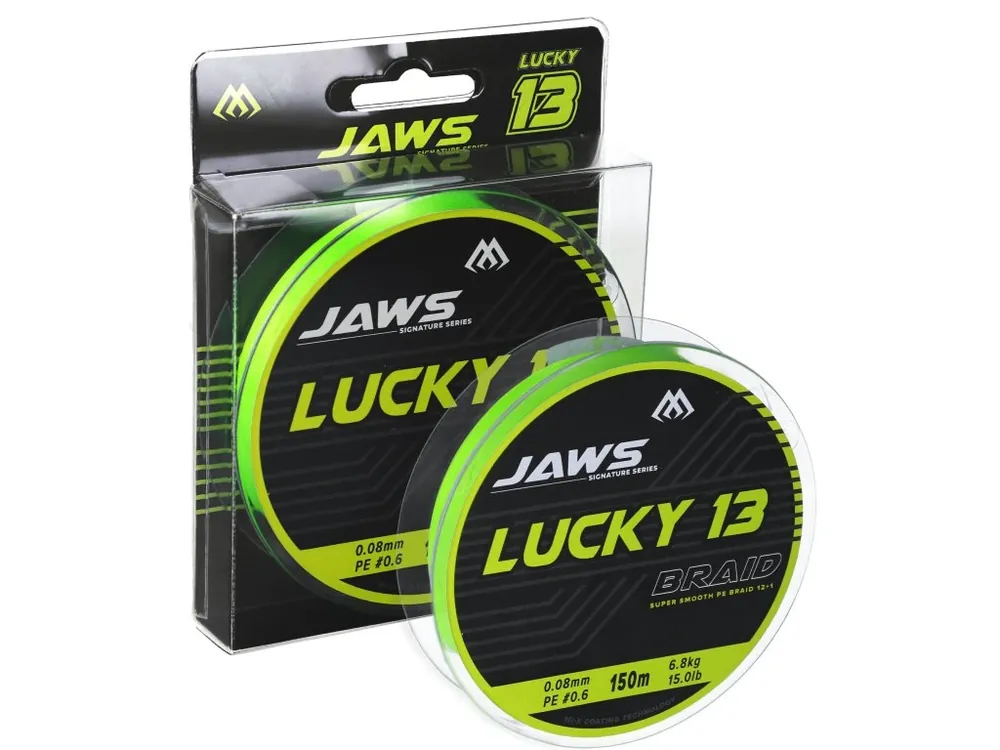 Vrácení Zdarma Mikado Pletená Šňůra Jaws Lucky 13 Fluo Zelená