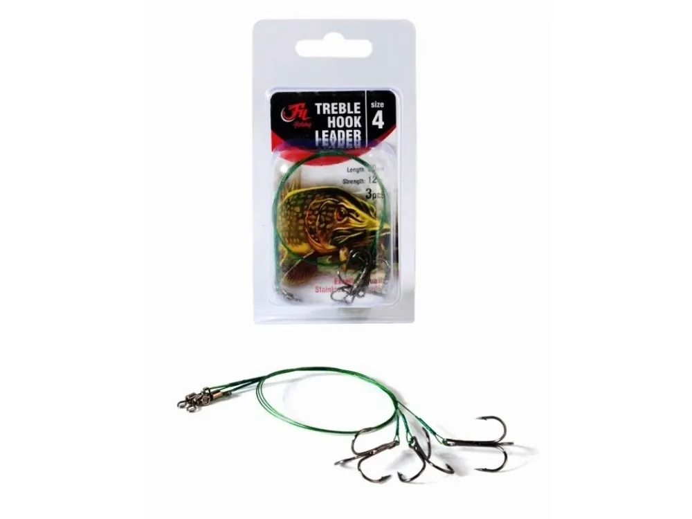 Vysoce Kvalitní FilFishing Lanko s Trojhákem Treble Hook Leader