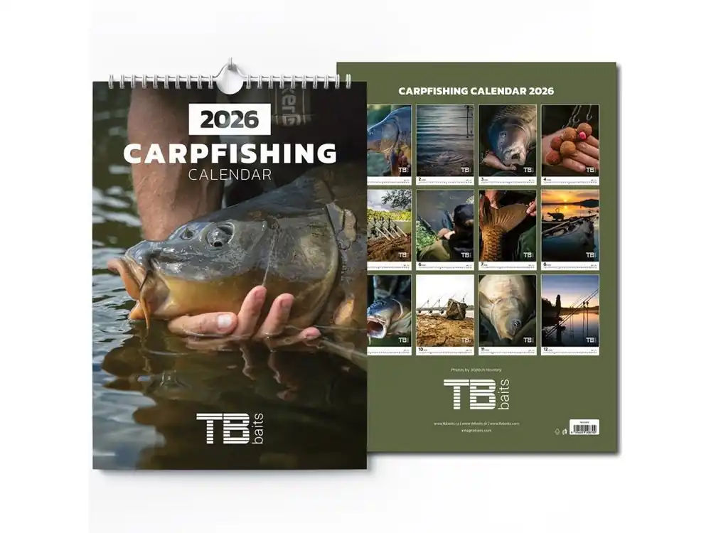 TB Baits Rybářský Kalendář Carpfishing 2026 Vrácení Zdarma