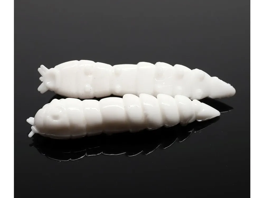 Libra Lures Gumová Nástraha Kukolka 42 mm - White 001 - Sýr Finální Výprodej