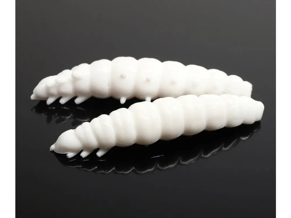 Levný Libra Lures Gumová Nástraha Larva 30 mm - White 001 - Krill