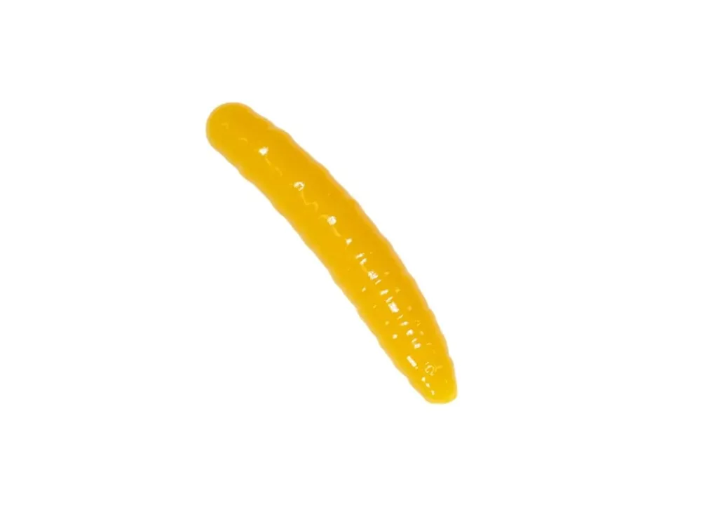 Levný Revol Baits Gumová Nástraha Larva 35 mm - Sýr a Česnek - Žlutá