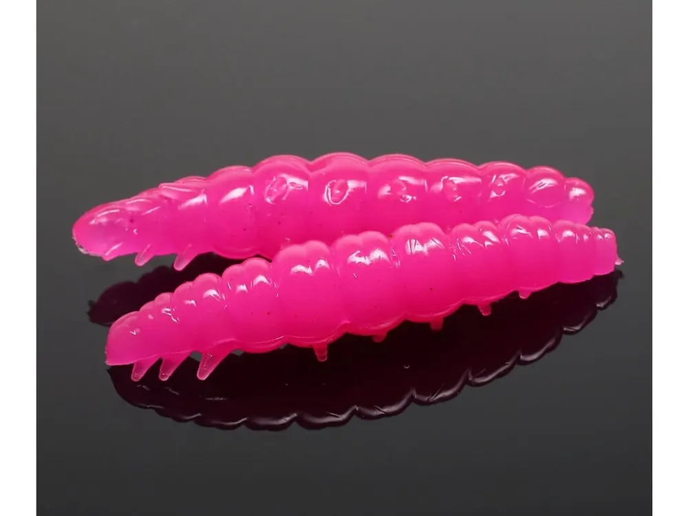 Jen Po Omezenou Doba Libra Lures Gumová Nástraha Larva 35 mm - Hot Pink 019 - Sýr