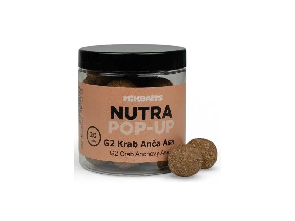 Mikbaits Nutra Pop-Up G2 Krab Ančovička Asa 20 mm 250 ml Top Prodej