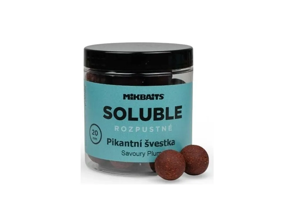 Mikbaits Rozpustné Boilie Soluble Pikantní švestka 250 ml Vrácení Zdarma