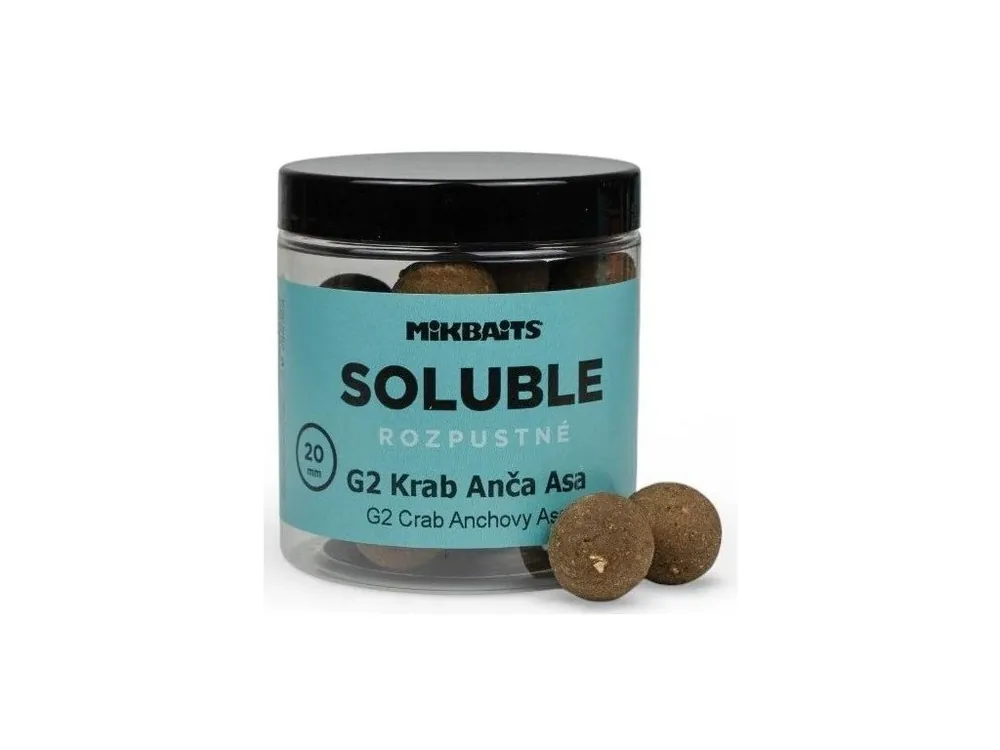 Sleva Mikbaits Rozpustné Boilie Soluble G2 Krab Ančovička Asa 250 ml