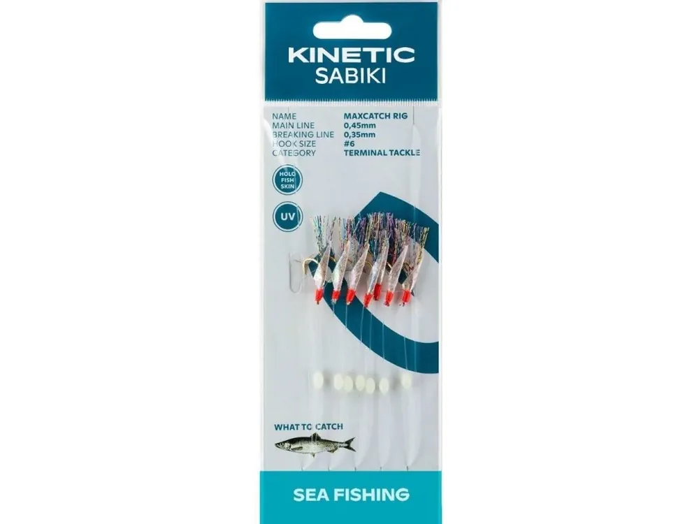 Kinetic Mořský Návazec Sabiki MaxCatch Holo Fishskin Multi 6 200 cm Levný