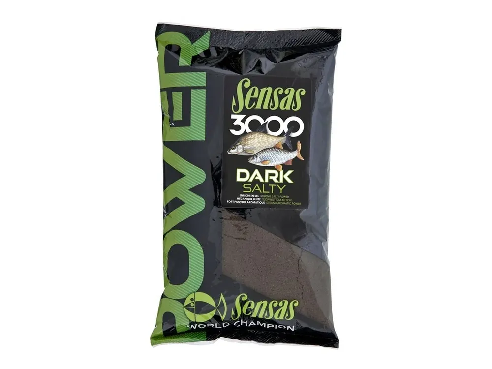 Přímo Od Výrobce Sensas Krmítková Směs 3000 Power Dark Salty 1kg