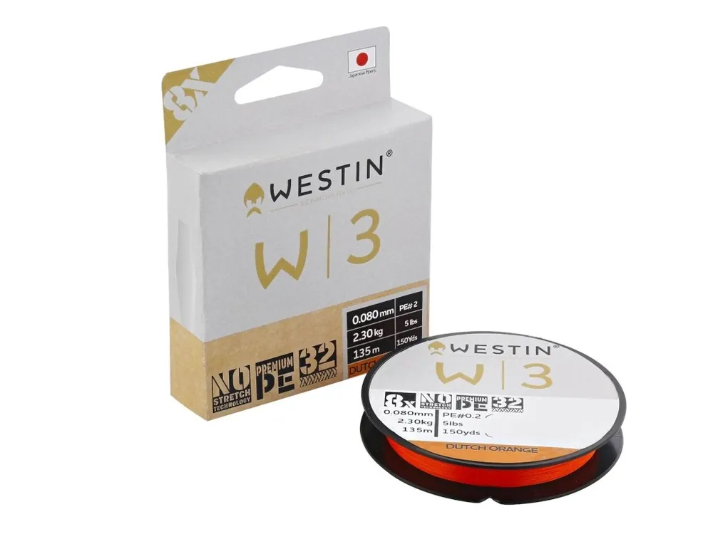 Westin Splétaná Šňůra W3 8-Braid Dutch Orange 135 m Autentický