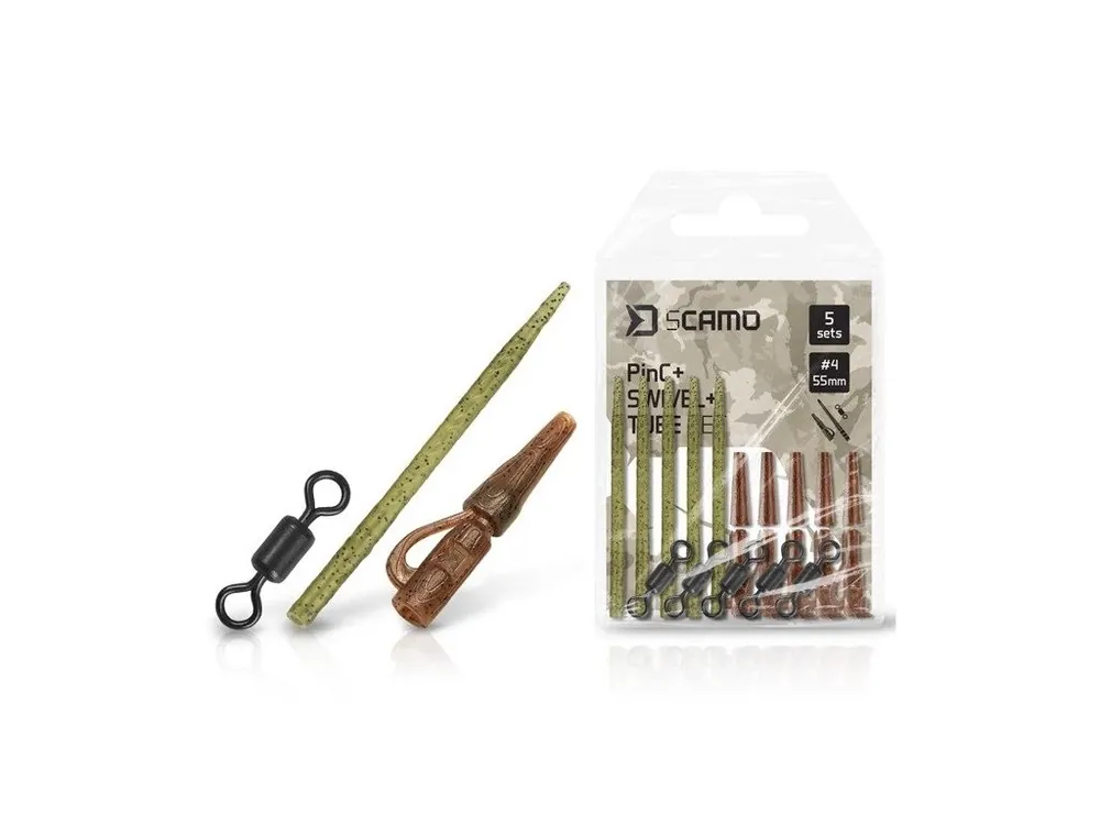Delphin Set Závěsky a Převleky a Obratlíky sCAMO PinC + Swivel 4 + Tube 5 ks Nová Kolekce