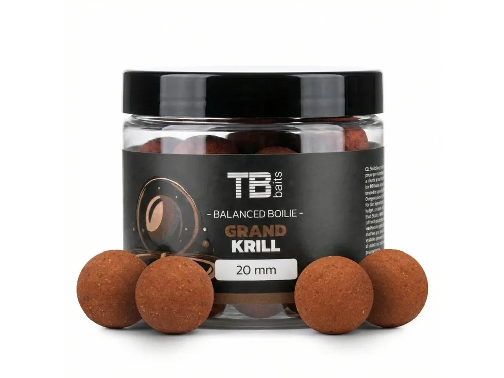TB Baits Vyvážené Boilie Balanced + Atraktor Grand Krill 100 g Finální Výprodej