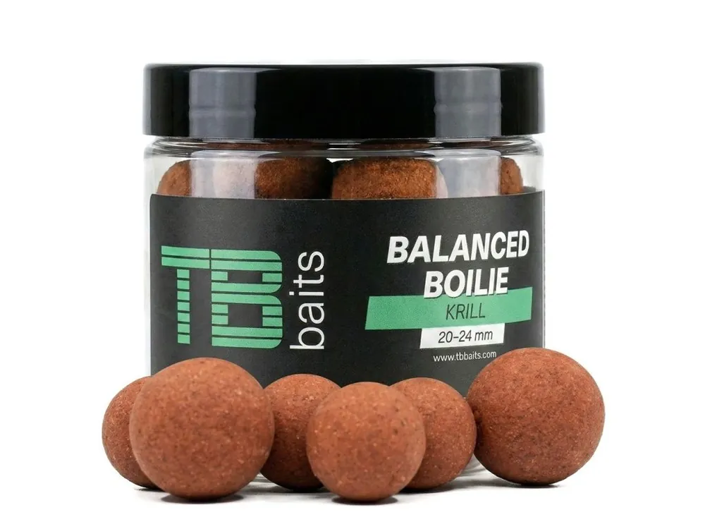 TB Baits Vyvážené Boilie Balanced + Atraktor Krill 100 g 20-24 mm Jen Po Omezenou Doba