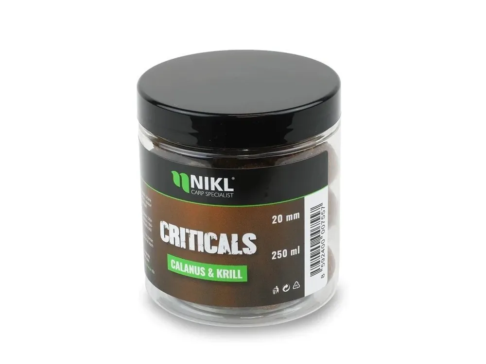 Finální Výprodej Nikl Boilie Criticals Calanus & Krill 250 ml