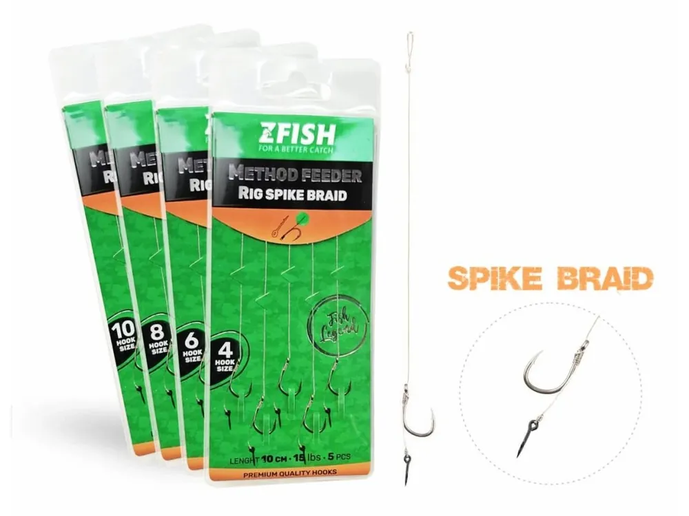 Speciální Cena Zfish Návazec Method Feeder Rig Spike Braid 5 ks