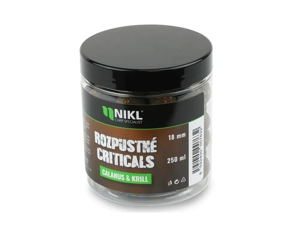 Nikl Rozpustné Criticals Boilie Calanus & Krill 250 ml Akce