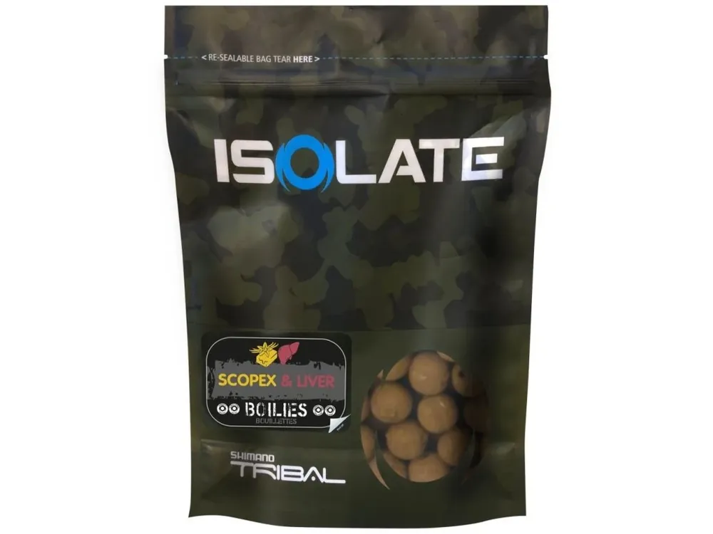 Shimano Boilie Isolate Scopex Liver 1 kg Nová Kolekce