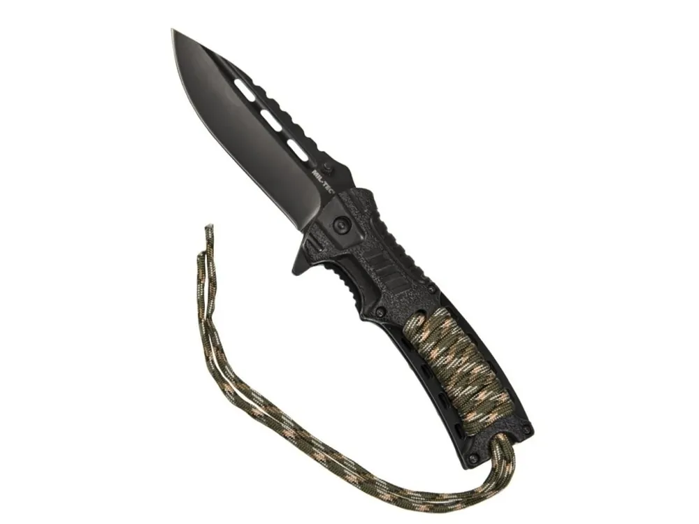 Nůž Zavírací ONE-HAND PARACORD WOOD s Křesadlem Odeslání Ihned