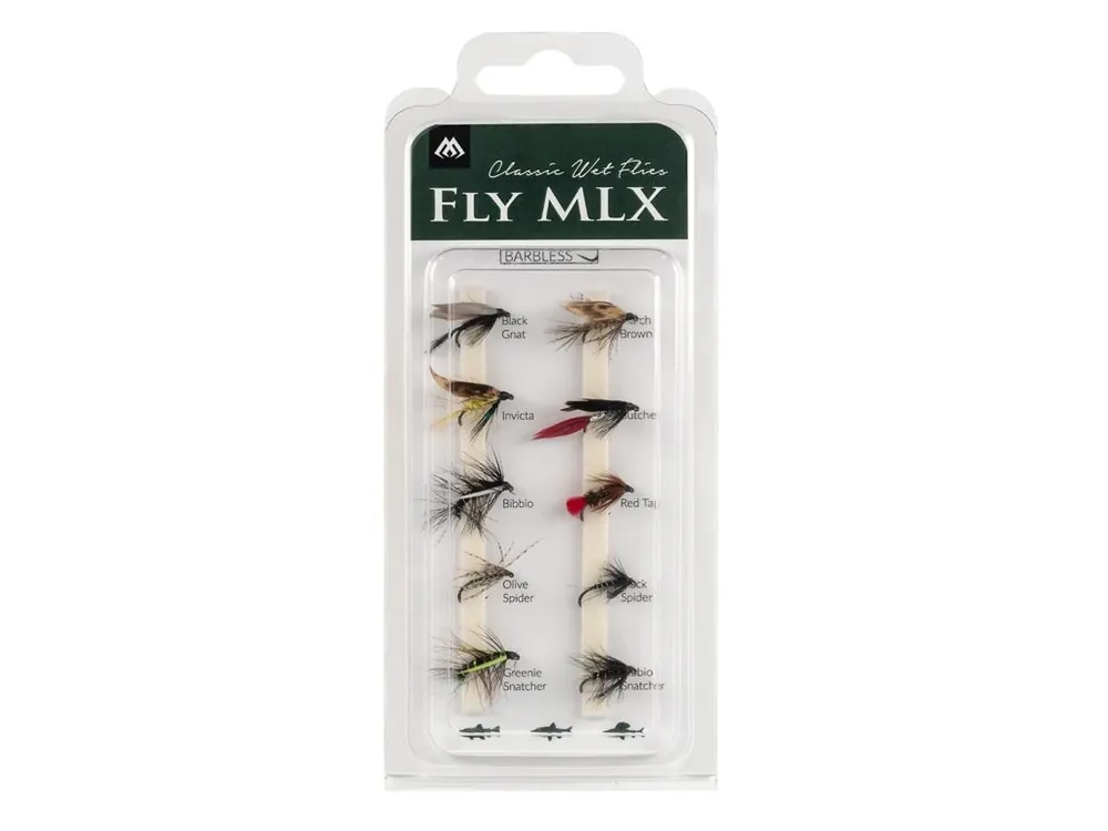 Zlevněný Mikado Sada Umělých Mušek Wet Flies Barbless 10 ks