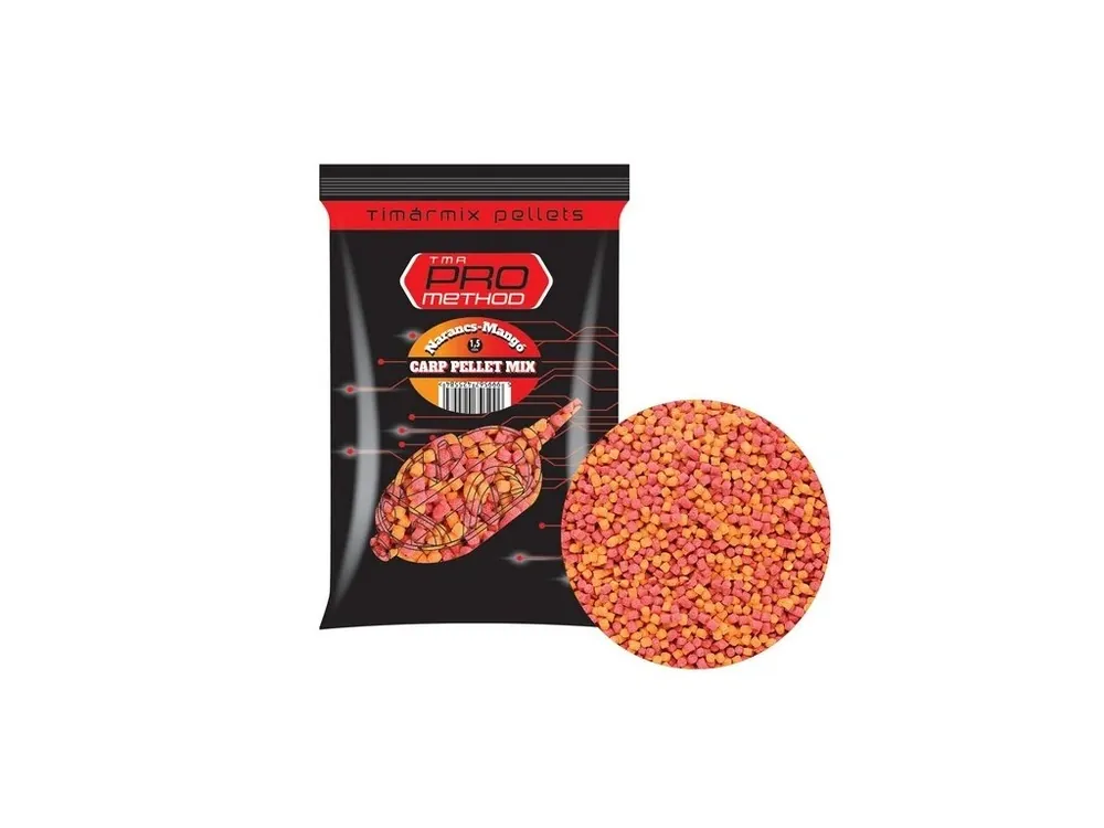 Timár Mix Pro Method Carp Pellet Mix 800 g 3 mm - Pomeranč-Mango Oblíbený