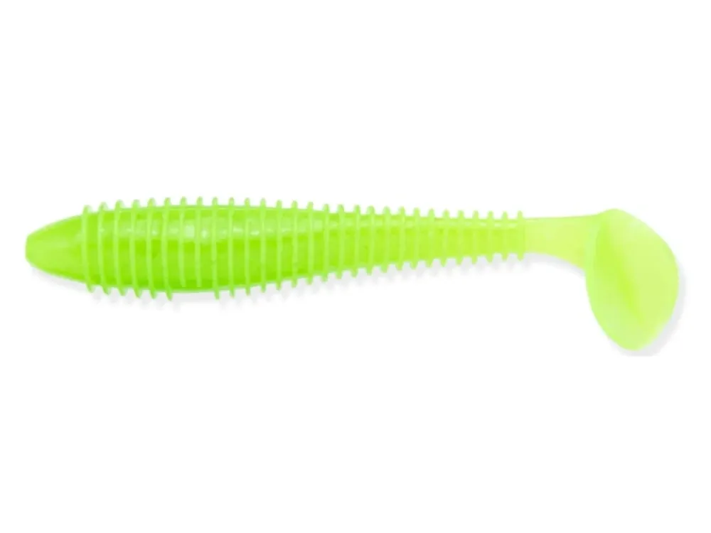 Pouze Dnes Keitech Gumová Nástraha Swing Impact Fat 3,8" 9,5cm Clear Chartreuse Glow 026S (6ks)